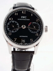 IWC Portuguese Automatic 7 Day Power Reserve Black Dial IW500109 7640127771624