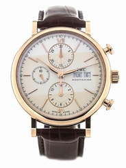 IWC IW391020 Portofino 18kt Rose Gold Leather Band Automatic Men Watch New Orig 7613268368244