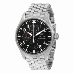 IWC MEN'S PILOTS 43MM STEEL BRACELET & CASE AUTOMATIC ANALOG WATCH IW377710