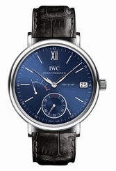 IWC Portofino Hand Wound Eight Days 45mm IW510106 Blue Dial Steel Ret: $9,900 7640127776827