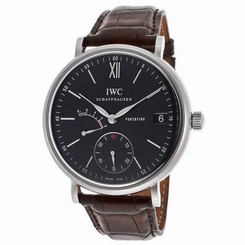 IWC MEN'S 45MM ALLIGATOR LEATHER BAND STEEL CASE MECHANICAL WATCH IW510102