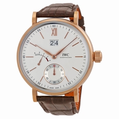 IWC Portofino Silver Dial 18kt Rose Gold Mens Watch IW516102 7640127777336