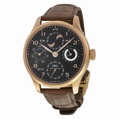  IWC Mens Portuguese Perpetual Calender 18Kt. Gold Automatic Swiss Watch IW502122