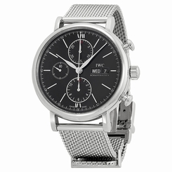 IWC Portfonio Chronograph Automatic Black Dial Steel Mens Watch IW391010 7640127776384