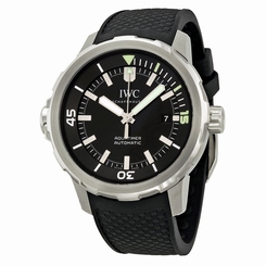 IWC Aquatimer Black Dial Black Rubber Mens Watch IW329001 7613268305256