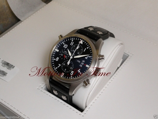 IWC Pilots Double Chronograph 46mm Day-Date Stainless Steel RARE IW377801