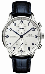 IWC Portuguese Automatic Chronograph Silver Dial Steel 41mm Mens Watch IW371446 7640127776834