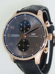 IWC Portuguese Chronograph Rose Gold IW3714-82 Slate Dial Mens Watch 7640127774878