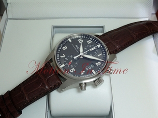 IWC Pilot's Spitfire Flyback Chronograph StainlessSteel Slate Dial 43mm IW387802 683498406600