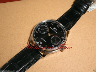 IWC PORTUGUESE 7-DAY POWER RESERVE IW500109 STEEL BLACK 42.3mm
