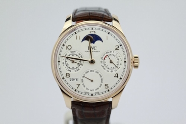 IWC Portuguese Perpetual Calendar Single Moon Rose IW503302 Warranty Dated 2016