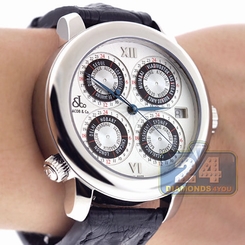 Jacob & Co World GMT Silver Dial Mens Automatic Watch GMT-6SS