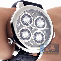 Jacob & Co World GMT Gray Dial Mens Automatic Watch GMT-3SS