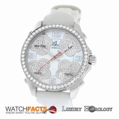 New Jacob & Co. Five Time Zone JC-MATH12 Steel $20100 MOP Diamond 40mm. Watch
