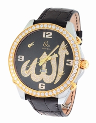 Jacob & Co 18K Yellow Gold Allah Arab Diamond 4.50CT JCO Swiss 47MM 5 Time Watch