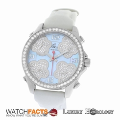 New Jacob & Co. Five Time Zone JC-MATH14 Steel $20100 MOP Diamond 40mm. Watch