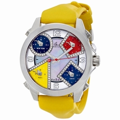 Jacob and Co Five Time Zone Mother of Pearl Diamond Mens Watch JCM-7DA