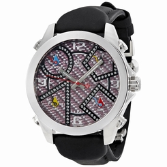 Jacob & Co Five time Zone Carbon Fiber Diamond Dial Mens Watch JCM-99DA