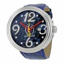  Jacob and Co. Valentin Yudashkin Blue Python Diamond Mens Watch WVY-017
