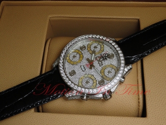 JACOB & CO JACOB AND CO 5 TIME ZONE 47MM W/ PAVE DIAMOND CASE, BEZEL& DIAL JC-30