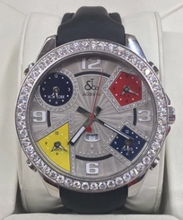 6.20 Carat JACOB & CO Five Time Zone Stainless Steel Diamond Watch Ref: D-465739