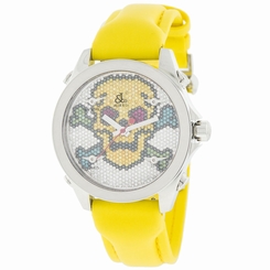Jacob & Co JCMSKULL1 Five Time Zone Diamond Skull Dial Quartz Ladies Watch