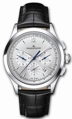 New Jaeger LeCoultre Master Chronograph Automatic Leather Men's Watch Q1538420 7630007127054