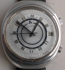 Jaeger LeCoultre Memovox Speed Beat automatic alarm mens wristwatch steel case