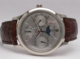 JAEGER LECOULTRE 140.3.80 MASTER CONTROL PERPETUAL CALENDAR 18K WHITE GOLD WATCH