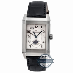 Jaeger-LeCoultre Grand Reverso GMT Q3038420 Auto Steel Black Strap Mens Watch