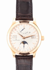JAEGER-LECOULTRE Men's 18kt Rose Gold Master Calendar Watch IN BOX W/ PAPERS