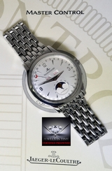 Jaeger LeCoultre Triple Calendar Moon Steel Mens Watch Box&Book 140.8.98.S