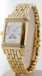 Jaeger LeCoultre Reverso 18K Yellow Gold & Diamonds 296.1.74