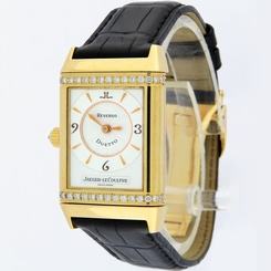 Jaeger LeCoultre Reverso Duetto Diamond 18K Gold Ladies Watch Q2561420 256.1.75