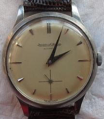Jaeger LeCoultre Automatic Bumper mens wristwatch steel case 34 mm.