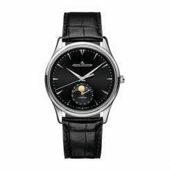 JAEGER LECOULTRE MEN'S 39MM LEATHER BAND STEEL CASE AUTOMATIC WATCH Q1368470