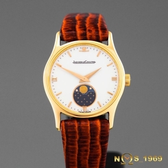 JAEGER LECOULTRE MOONPHASE 18K GOLD REF.140.130.1 QUARTZ LADY