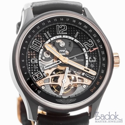 Fake AAA Jaeger LeCoultre AMVOX3 Tourbillon 18K Pink Gold 44mm Ceramic Men's Watch Ltd. Watch
