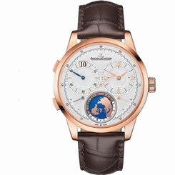 JAEGER LECOULTRE MEN'S DUOMETRE 42MM LEATHER BAND AUTOMATIC WATCH Q6062520
