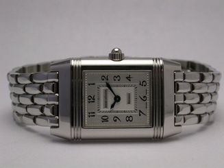 JAEGER-LECOULTRE 266.8.44 REVERSO DUETTO DIAMOND BEZEL STEEL WOMEN'S WATCH
