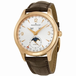 JAEGER LECOULTRE MEN'S MASTER 39MM BROWN LEATHER BAND AUTOMATIC WATCH Q1552520