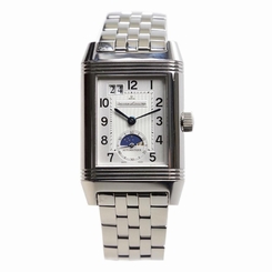 JAEGER LECOULTRE MEN'S REVERSO STEEL BRACELET & CASE AUTOMATIC WATCH Q3038120