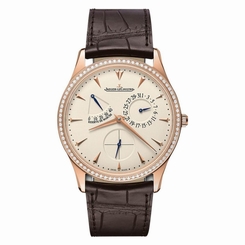 JAEGER LECOULTRE MEN'S MASTER 39MM BROWN LEATHER BAND AUTOMATIC WATCH Q1372501