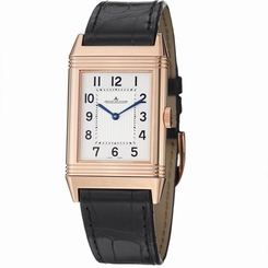 JAEGER LECOULTRE WOMEN'S REVERSO BLACK LEATHER BAND MECHANICAL WATCH Q2782520