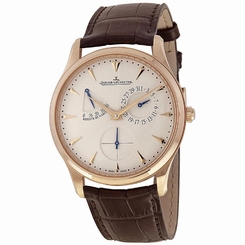 JAEGER LECOULTRE MEN'S MASTER 39MM BROWN LEATHER BAND AUTOMATIC WATCH Q1372520