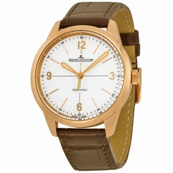 JAEGER LECOULTRE MEN'S GEOPHYSIC 38.5MM LEATHER BAND AUTOMATIC WATCH Q8002520