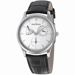 JAEGER LECOULTRE MEN'S 39MM LEATHER BAND STEEL CASE AUTOMATIC WATCH Q1378420