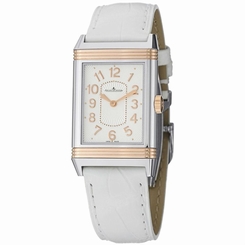 JAEGER LECOULTRE WOMEN'S REVERSO LEATHER BAND STEEL CASE QUARTZ WATCH Q3204420