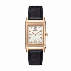 JAEGER LECOULTRE WOMEN'S REVERSO BLACK LEATHER BAND MECHANICAL WATCH Q2782521