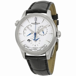 JAEGER LECOULTRE MEN'S MASTER 39MM BLACK LEATHER BAND AUTOMATIC WATCH Q1428421